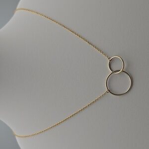 Double Circle Mothers & Daughter Silver 925 Infinity Entwined Dainty